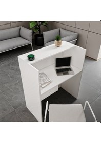 Resim Happy Tek Çekmeceli Bambu-beyaz Banko 