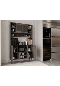 Resim Melura Kahve Köşesi 120 Cm %100 Mdf Çok Amaçlı Dolap Kumtaşı 