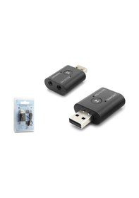 Resim Hadron Hd9006 3.5mm Aux Bağlantılı Bluetooth V5.0 Usb Ses Kartı + Verici Alıcı Adaptör - Siyah 
