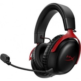 Resim HyperX Cloud III 7.1 77Z46AA Siyah-Kırmızı Kablosuz Mikrofonlu Kulak Üstü Oyuncu Kulaklığı - TEŞHİR 