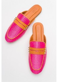 Resim Luvishoes 165 Hakiki Deri Pembe Hasır Kadın Terlik Pembe 