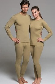 Resim Unisex Haki Active Yetişkin Termal İçlik Takım 