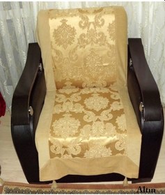 Resim Milenyum Saraylı Lüx Kolsuz Koltuk Örtüsü Takımı (3+3+1+1)-Altın 