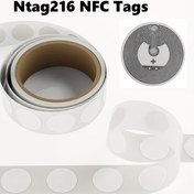 Resim NTAG216 NFC Etiketleri, 888 Bayt Yapışkanlı Etiketler, 25mm Tamamen Programlanabilir Ofis Malzemeleri 