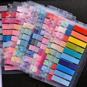 Resim 200 adet Renkli PET Şeffaf Yapışkan Notlar - Su Geçirmez, Kendinden Yapışkanlı, Yarı Şeffaf Kitap ve Defter Notları Okul ve Ofis Kullanımı İçin, Defter Aksesuarları 