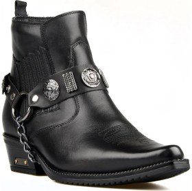 Resim FootCourt Siyah Içi Kürklü Western Kovboy Bot 