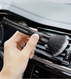 Resim MeyZone Siyah Araç Oto Araba Klima Havalandırma Detaylı Temizlik Fırçası Premium Yumuşak Tüylü Fırça 