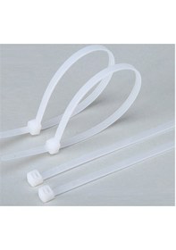 Resim 100 Adet 25cmx3,6mm Beyaz Plastik Cırt Kelepçe Kablo Bağı 