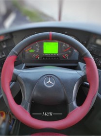Resim M&R OTO KILIF AKSESUAR Kirmizi Yüzüklü Özel Kombin Simit Deri Direksiyon Kilifi (marka Model Belirtiniz) 