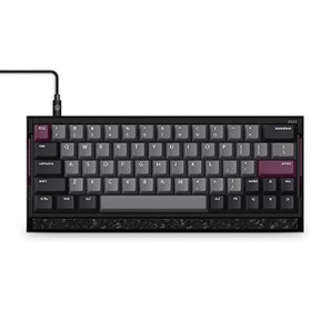 Resim iQunix EV63 Dark Purple %60 Magnetic X Pro Manyetik Switch 8K Hz Hall Effect Hotswap RGB İngilizce Mekanik Gaming Klavye 