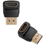 Resim Hdmı 90 derece erkek-dişiL tipi 90 derece çeviri aparat adaptör Hdmı 90 derece erkek erkek kablo 50 cm