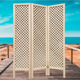 Resim Ahşap Paravan 3 Kanatlı Oda Bölme 