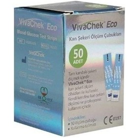 Resim Vivachek Eco Seker Ölçüm Çubuğu/Strip 50 Adet 