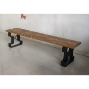 Resim Deryawood Masif Doğal Ahşap Bank 140X37X45 cm 