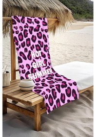 Resim Dijital Baskı Plaj Deniz Havlusu Leoparlı Desen Peştamal Hvl0015 Renkli 