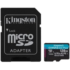 Resim KINGSTON 128GB MICROSDXC CANVAS GO PLUS 170R A2 U3 V30 CARD + SD ADAPTER SDCG3/128GB 