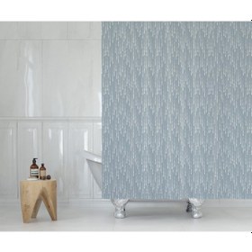 Resim Tropikhome Yağmur Desenli Banyo Perdesi Çift Kanat Duş Perdesi 120 x 200 CM Çok Renkli 