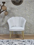 Resim ZAFİR Tekli Gold Kaplama Tel Ayak Papatya Çay Seti Koltuk Takımı , Balkon, Salon, Ofis, Cafe Koltuk Takımı 