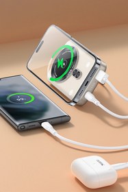 Resim Yesido YP60 Magsafe Powerbank 10.000 mAh 20W Type-C 18W USB ve 15W Kablosuz Şarj Çıkışlı PD Magsafe Wireles 