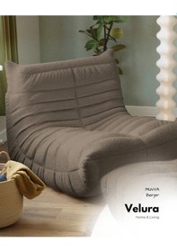 Resim Muvva Berjer & Pofuduk Relax Koltuk & Armut Tekli Koltuk - Kahve Kahve 