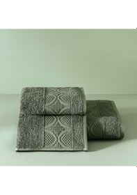 Resim Taç Butik Patagonya Pamuk Yüz Havlusu Haki 50x85 000000001500223884 Haki 