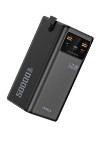 Resim Pl-f23 50.000 Mah. 22.5w Turbo Şarj Powerbank Led Işıklı Siyah 