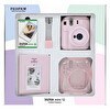 Resim Instax mini 12 Pembe Fotoğraf Makinesi 10'lu Film Simli Pleksi Kılıf PVC Albüm ve Kıskaçlı Resim Standı Bundle Box 