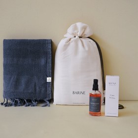 Resim Stone Peştemal Hediye Seti Siyah 