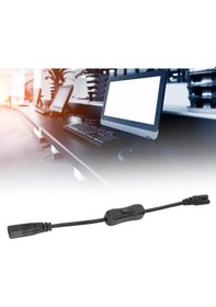 Resim Springsun 0.3m Iec320 C8-c7 Anahtarlı Güç Uzatma Kablosu, Saf Bakır İletkenli, Islaklık Ve Ateş Direnci, Notebook/monitör Uyumlu 100-250v 