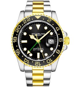 Resim Stührling 3965.3 GMT 42mm Isviçre Üretimi Erkek Kol Saati 