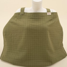 Resim Çift Katlı Muslin Emzirme Önlüğü - Koyu Fıstık Yeşili Muslin 