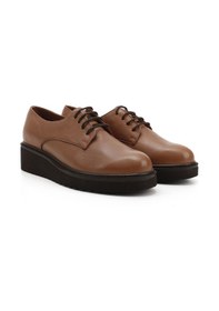 Resim Gönderi(R) Gönderi R Kadın Taba Antik Bağcıklı Dolgu Taban Hakiki Deri Ayakkabı Gdza13424282 Taba 