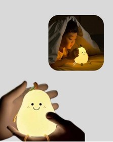 Resim Bfs Usb Şarjlı Armut Gece Lambası Dokunmatik Renk Değişimli Çok Renkli 