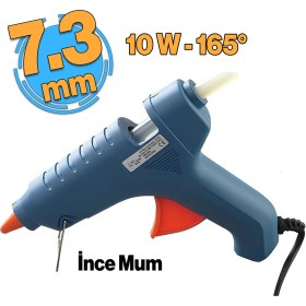 Resim Glue Gun Elektrikli 165° C Küçük Sıcak Mum Silikon Tabancası 7.3 mm İnce Mum Çubuğu Tutkal Isı 10 W 1 Adet 