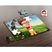 Resim Kişiye Özel Erkek Çocuk Karikatürlü Ahşap Puzzle-1 