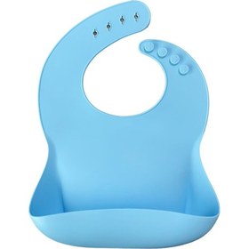 Resim Oioi Basic Silikon Mama Önlüğü Mavi 