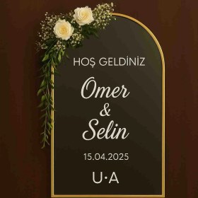 Resim Kıvırcıkyoga Düğün Söz Nişan Iş Yeri Ayna Yazısı 40 Cm*25 cm 