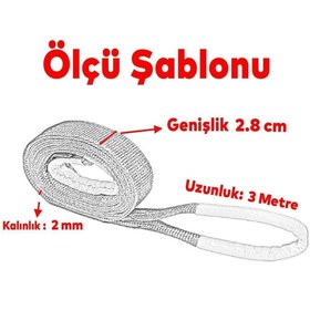 Resim Badem10 Sapan Lila Renk Polyester Spanzet 1 Ton 3 Metre Sağlam Yük Kaldırma Taşıma İndirme Halat 