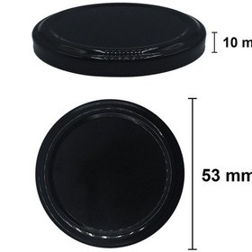 Resim 210 Ml Metal Siyah Kapaklı 210 Cc Cam Konserve Yumurta Kavanoz 1 Adet 