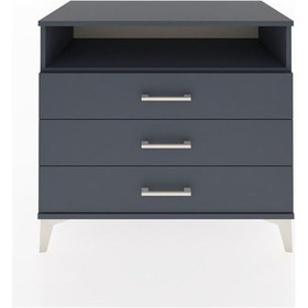 Resim Hyperion Şifonyer Tek Raflı 3 Çekmeceli 88x44x80 Antrasit-ant... Antrasit 