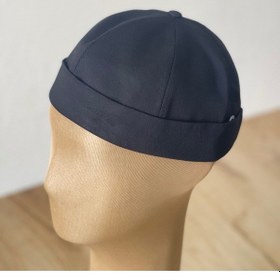 Resim %100 Pamuk Cap Ayarlanabilir Docker Şapka Astarlı Yazlık Takke Şapka Retro Şapka Takke Şapka Siyah 