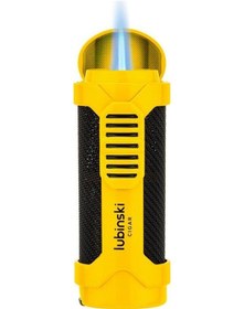 Resim Lubinski Cigar Sehpa Kapaklı Delicili Tek Torch Puro Çakmağı Gold 