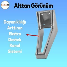 Resim Badem10 Penta Lüks Mobilya Kanepe Sehpa TV Ünitesi Koltuk Ayağı 18 cm Krom Renk Baza Ayak 