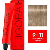 Resim Igora Royal Permanet Color Creme Saç Boyası 60ml - 9.11 Sarı Ekstra Sandre 