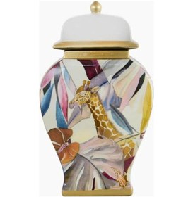 Resim Savana Kavanoz Porselen 27x15x46 Cm Çok Renkli 