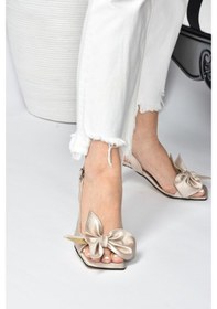 Resim Fox Shoes Vizon Kumaş Kadın Topuklu Ayakkabı K749384904 