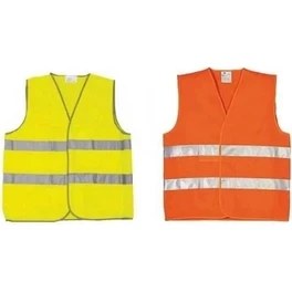 Resim Turuncu Reflektörlü Fosforlu Ikaz Yeleği 