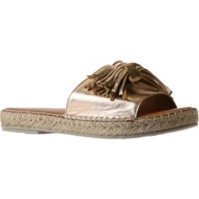 Resim Bueno Shoes Altın Parlak Deri Kadın Düz Terlik 