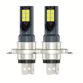 Resim 2 adet Ultra Parlak H4 LED Çalışma Işıkları, 6500K Beyaz, Fan Kalmaz Tasarım, Kolay Kurulum, Glare Yok, Tak ve Çalıştır, Alüminyum, Araba Aydınlatma Yükseltme, Modern Aydınlatma, Dayanıklı Aydınlatma, Pilsiz 