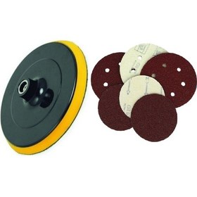 Resim Baytaş Cırt Zımpara Tabanı 115 Mm Takozu + 6 Adet Zımpara 